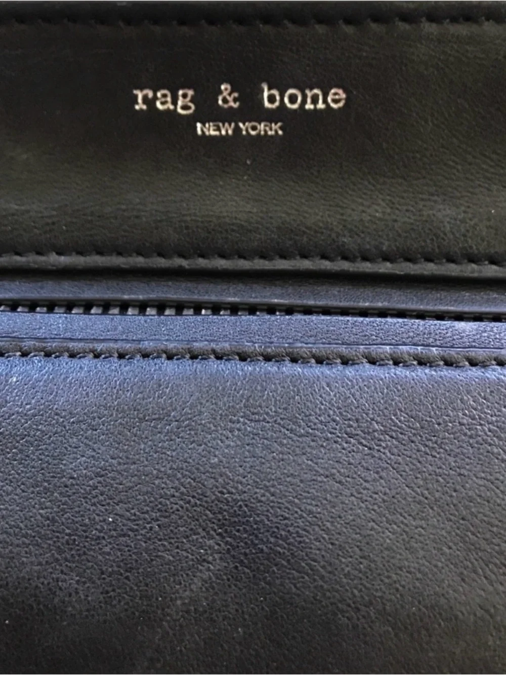 Rag & Bone black leather Pilot satchel